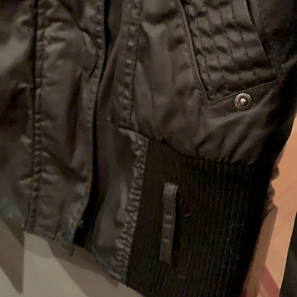 ONLY Waxed Cotton Canvas Bomber Jacket - Picture 3 of 8